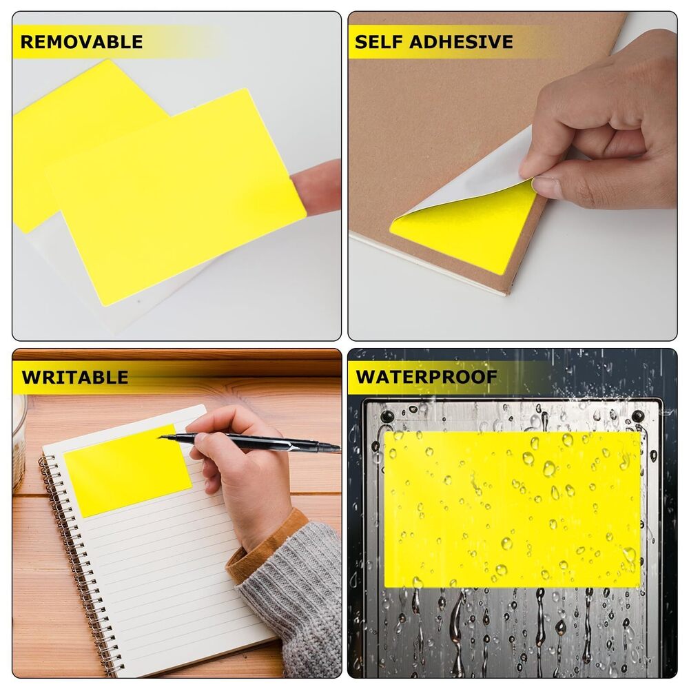 6374 Yellow Color Coding Labels 3 × 2 Inches Self-Adhesive Rectangle - Picture 6 of 7